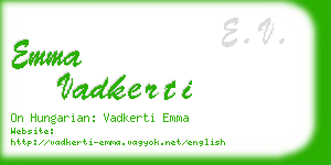 emma vadkerti business card